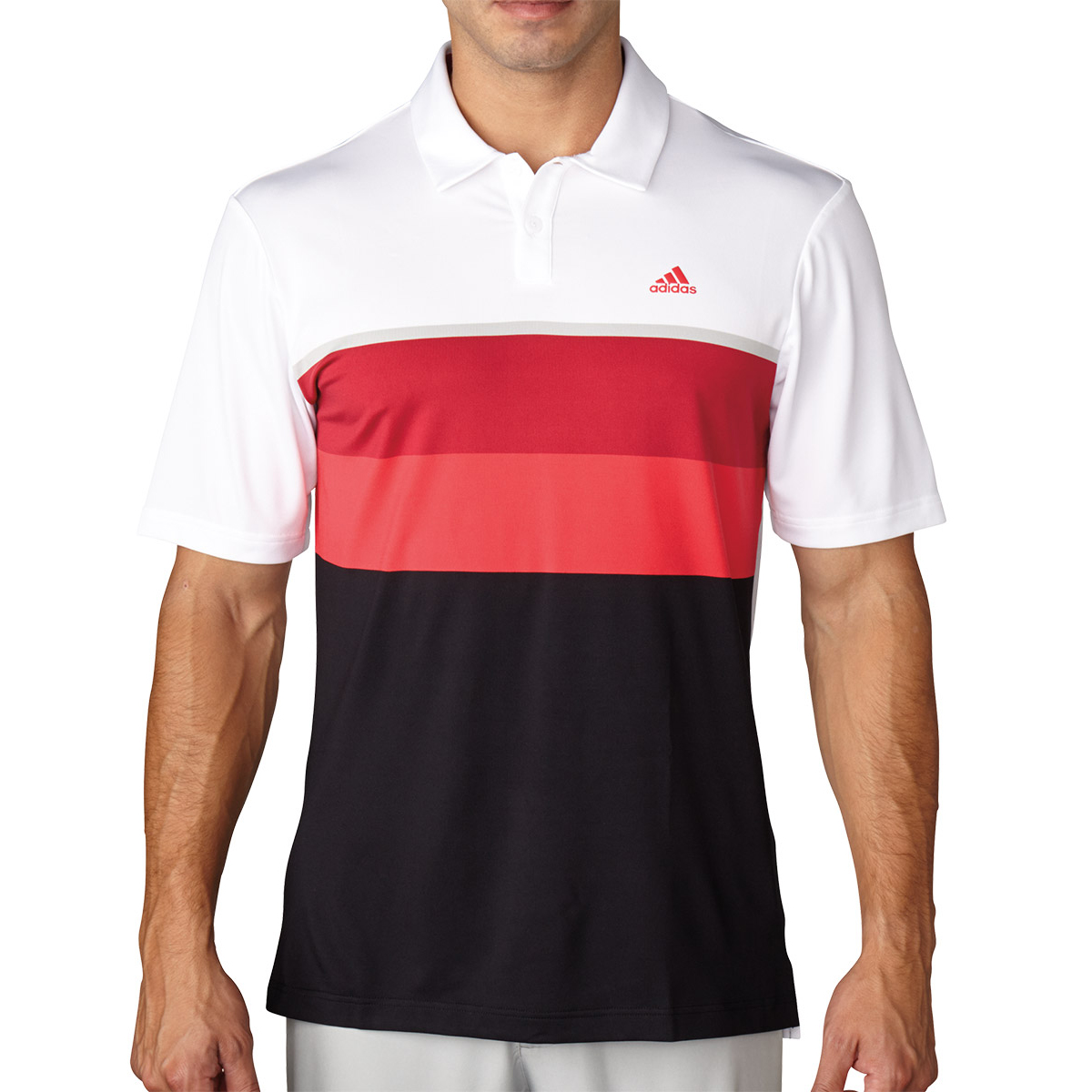 adidas striped polo shirt