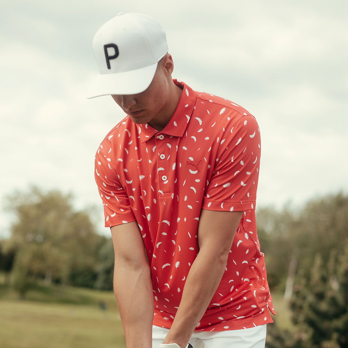 puma slices golf polo