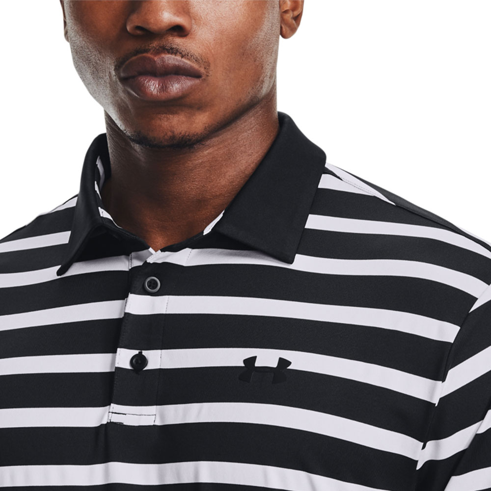 under armour playoff stripe polo